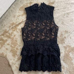 Nightcap black lace shirt size 2